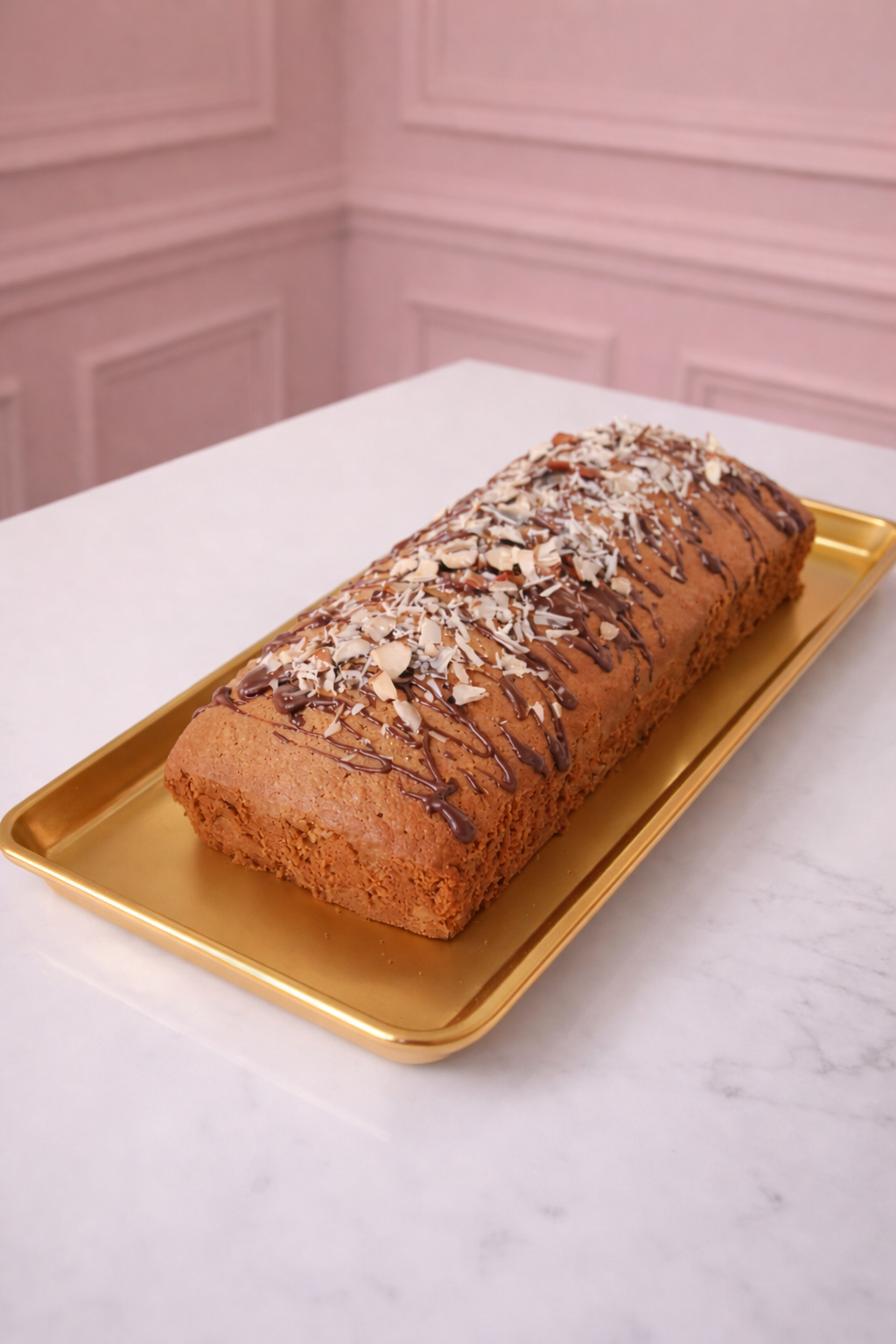 Queque Rectangular de Vainilla con Almendras